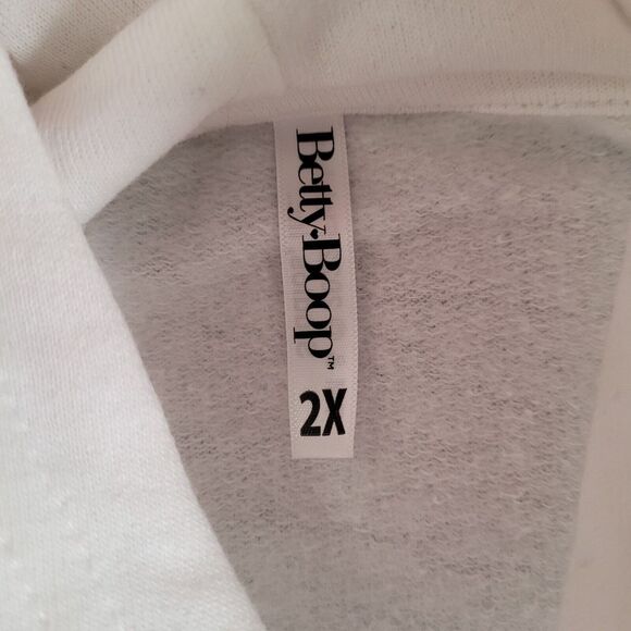 Betty Boop Pullover Hoodie Sweatshirt White Classy & Sassy Size 2XL XXL - Picture 6 of 9